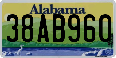 AL license plate 38AB960