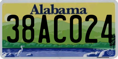AL license plate 38AC024