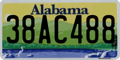 AL license plate 38AC488