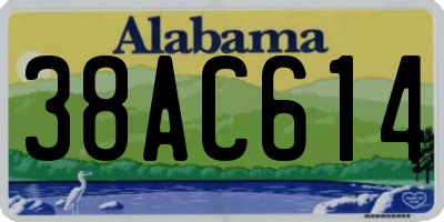 AL license plate 38AC614