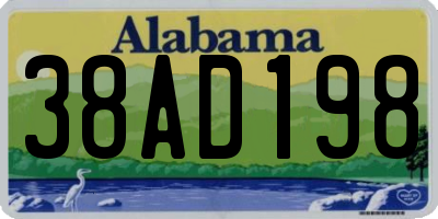 AL license plate 38AD198