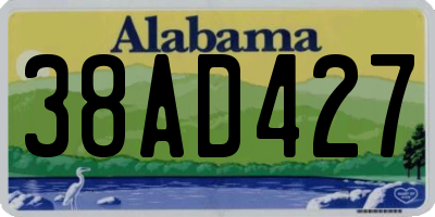 AL license plate 38AD427