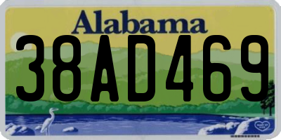 AL license plate 38AD469