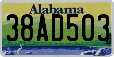 AL license plate 38AD503