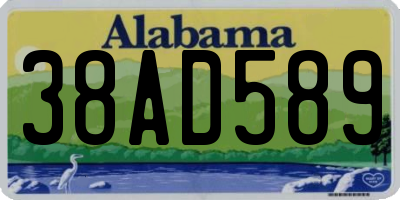 AL license plate 38AD589