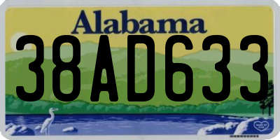 AL license plate 38AD633