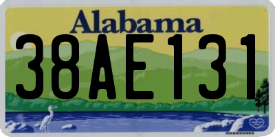 AL license plate 38AE131