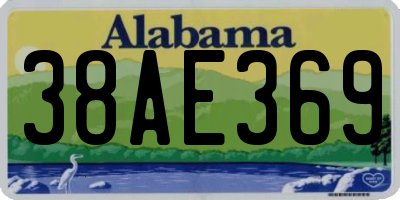 AL license plate 38AE369