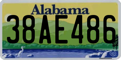 AL license plate 38AE486