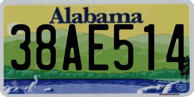 AL license plate 38AE514