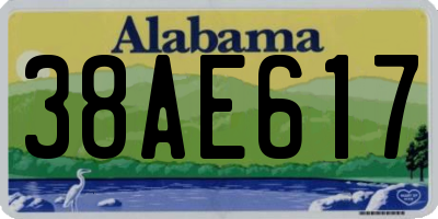 AL license plate 38AE617