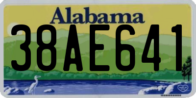 AL license plate 38AE641