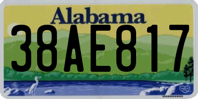 AL license plate 38AE817