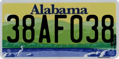 AL license plate 38AF038