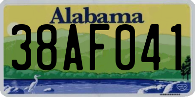 AL license plate 38AF041