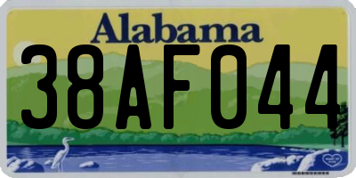 AL license plate 38AF044
