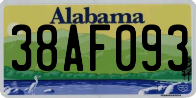AL license plate 38AF093