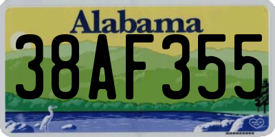 AL license plate 38AF355