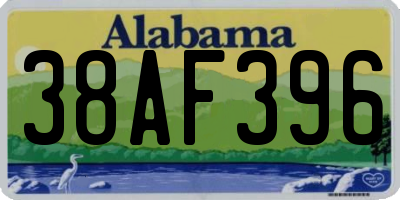 AL license plate 38AF396
