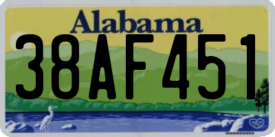 AL license plate 38AF451