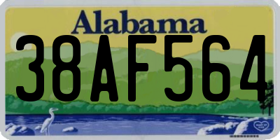 AL license plate 38AF564
