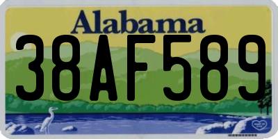 AL license plate 38AF589