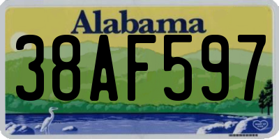 AL license plate 38AF597