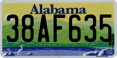 AL license plate 38AF635