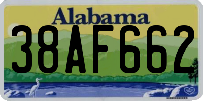 AL license plate 38AF662
