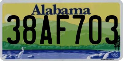 AL license plate 38AF703