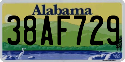 AL license plate 38AF729