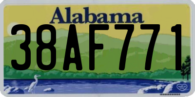 AL license plate 38AF771