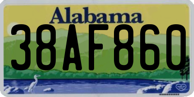 AL license plate 38AF860