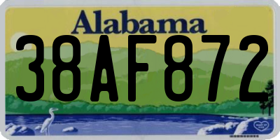 AL license plate 38AF872