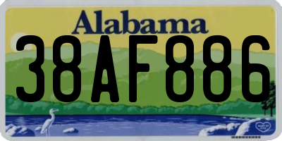 AL license plate 38AF886