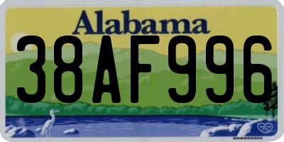 AL license plate 38AF996