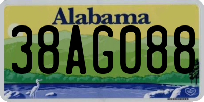 AL license plate 38AG088