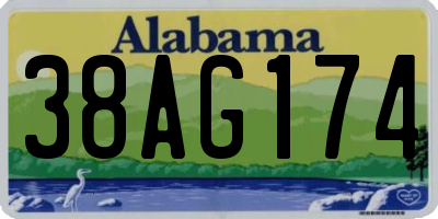 AL license plate 38AG174