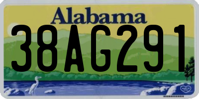 AL license plate 38AG291