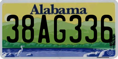 AL license plate 38AG336