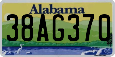 AL license plate 38AG370