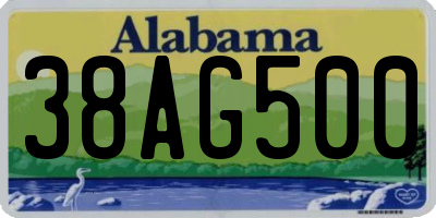 AL license plate 38AG500