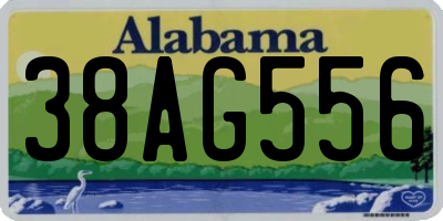 AL license plate 38AG556