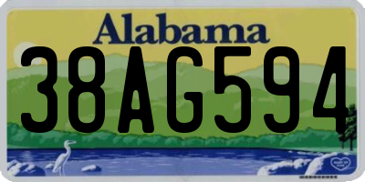 AL license plate 38AG594