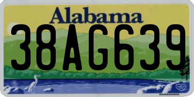 AL license plate 38AG639
