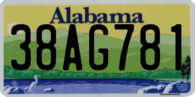 AL license plate 38AG781