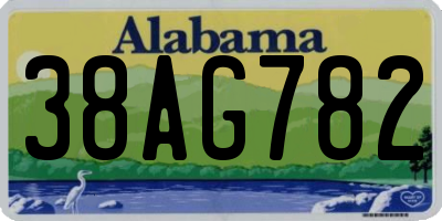 AL license plate 38AG782