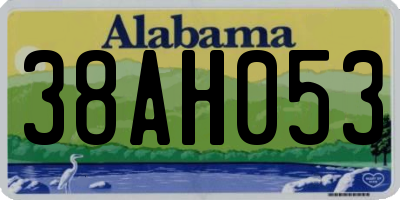 AL license plate 38AH053