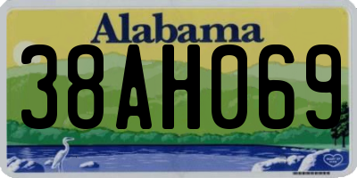 AL license plate 38AH069
