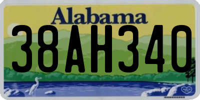 AL license plate 38AH340
